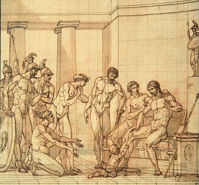L'infante Pirro davanti a Glaucia - Louvre (Cabinet de dessins), Paris
